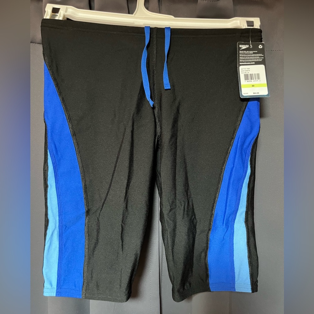 Black/Blue Speedo Men’s 30 NWT